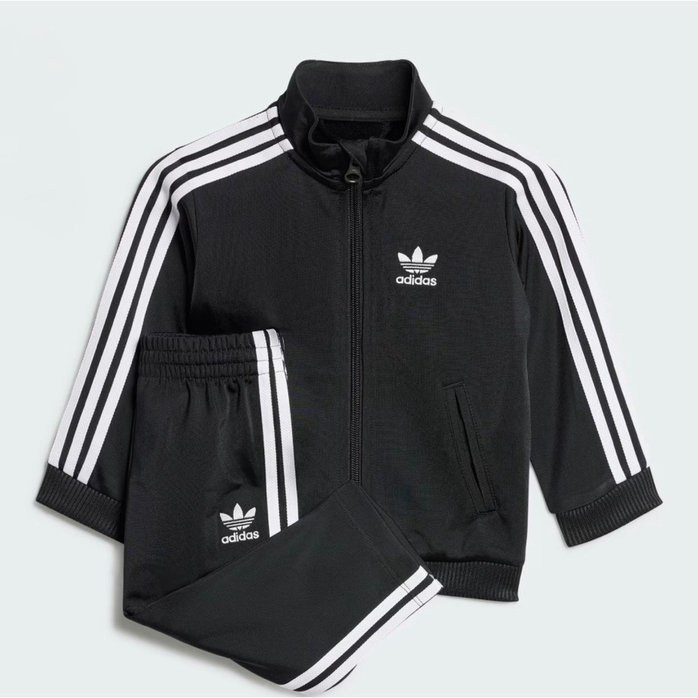 Adidas Black Jacket with White Accents